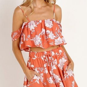 Senora Crop Peach/Ivory